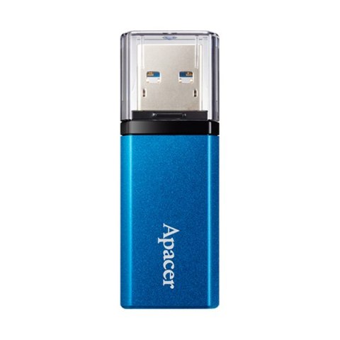 Apacer USB flash disk, USB USB 3.2 Gen1, 64GB, AH25C, niebieski, AP64GAH25CU-1, USB A, z osłoną