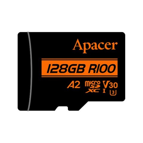 Apacer karta pamięci V30 A2, 128GB, micro SDXC, AP128GMCSX10U8-R, UHS-I U3 (Class 10), z adapterm, EOL