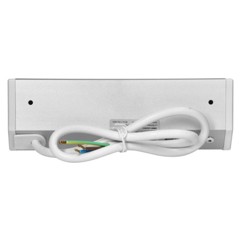 GNIAZDO MEBLOWE 2X2P+Z+2XUSB BIAŁO-SREBRNE