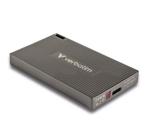 SSD Zewnętrzny Verbatim Metal Mini SSD, 32031, 1000GB, czarna, 2000 MB/s-R, USB C, 1750 MB/s-W
