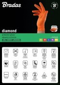 RĘKAWICE NITRYLOWE DIAMOND POMARAŃCZOWE XXL 10-11 /50szt.