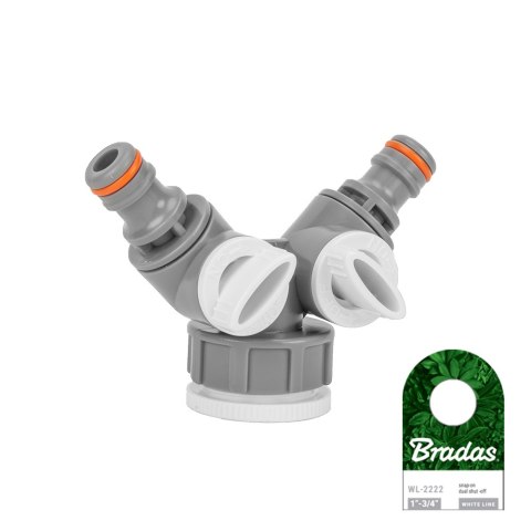 ROZDZIELACZ 2-DROŻNY GW 1" - 3/4" Z ZAWORAMI /WHITE LINE