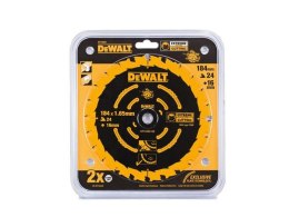 DEWALT PIŁA TARCZOWA DO ZAGŁĘBIARKI 184mm x 16mm 24z