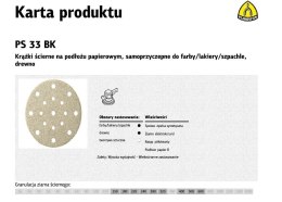 KLINGSPOR KRĄŻEK ŚCIERNY SAMOPRZYCZEPNY 150mm PS33BK gr.150 GLS51 /100szt.