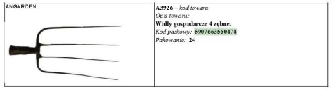 WIDŁY GOSPODARCZE 4-ZĘBNE NIEOPRAWNE