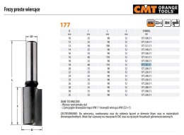 CMT FREZ HM D=18 I=60 L=110 S=12... PROSTY WIERCĄCY.