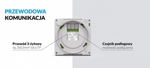 Przewodowy regulator pokojowy czarny R-10S PLUS Tech Sterowniki