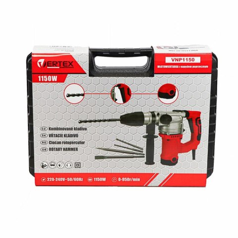 VERTEX MŁOT UDAR.SDS-PLUS 1150W/5J /3 WIERŁTA+2 DŁUTA+WALIZKA