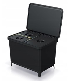 KEDEN KOSZ NA ŚMIECI SYSTEMA 23L + 2x10L - CZARNY RECYKLING