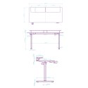ULTRADESK HIGHLANDER XXL BROWN Biurko z elektryczną regulacją wysokości z uchwytem słuchawki i kable 160X70 cm, brązowy