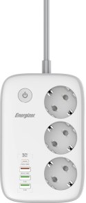 LISTWA ZASILAJĄCA SMART Energizer Z Wi-Fi I APP 3x SCHUKO 3x USB-A 1x USB-C 2500W 10A KABEL 2M