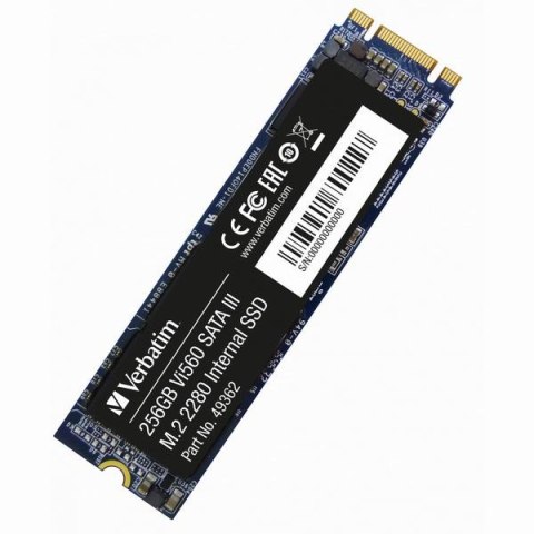 SSD Wewnętrzny Verbatim Vi560, 49362, 256GB, czarny, SATA III