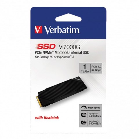SSD Wewnętrzny Verbatim Vi7000G M.2, 49367, 1000GB, czarny, NVMe