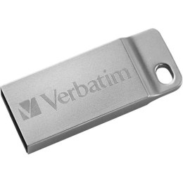 Verbatim USB flash disk, USB 2.0, 16GB, Metal Executive, Store N Go, srebrny, 98748, USB A, z oczkiem na brelok