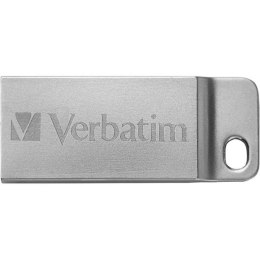 Verbatim USB flash disk, USB 2.0, 16GB, Metal Executive, Store N Go, srebrny, 98748, USB A, z oczkiem na brelok