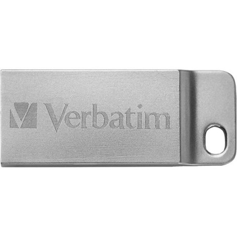 Verbatim USB flash disk, USB 2.0, 32GB, Metal Executive, Store N Go, srebrny, 98749, USB A, z oczkiem na brelok