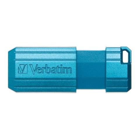 Verbatim USB flash disk, USB 2.0, 32GB, PinStripe, Store N Go, niebieski, 49057, USB A, z wysuwanym złączem