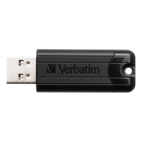 Verbatim USB flash disk, USB 3.0, 128GB, PinStripe, Store N Go, czarny, 49319, USB A, z wysuwanym złączem