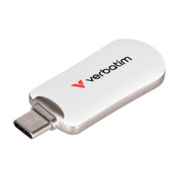 Verbatim USB flash disk, USB C, 128GB, Plectra, biały, 30229, USB C