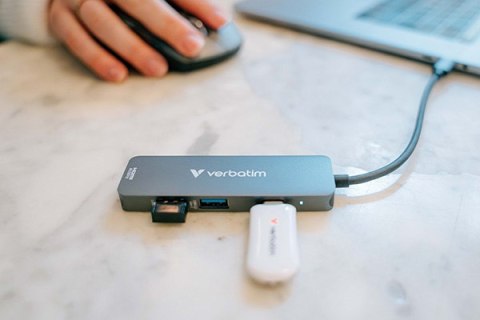 Verbatim USB flash disk, USB C, 256GB, Plectra, biały, 30230, USB C