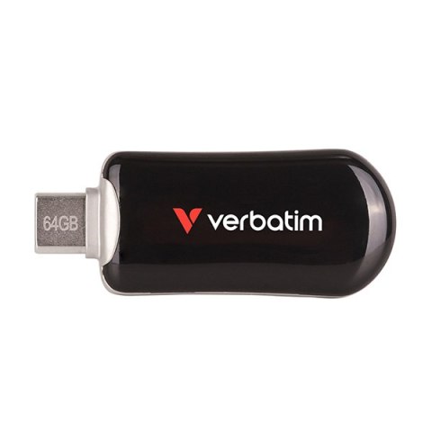 Verbatim USB flash disk, USB C, 64GB, Plectra, czarny, 30224, USB C