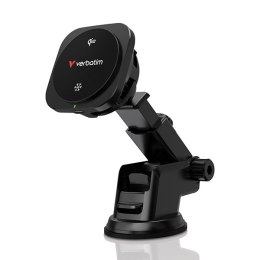 Verbatim - uchwyt do telefonu do samochodu, z ładowarką indukcyjną, technologi Qi, czarna
