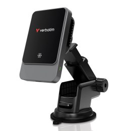 Verbatim - uchwyt do telefonu do samochodu, z ładowarką indukcyjną, technologi Qi, czarna