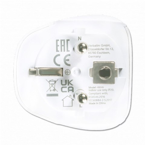 Verbatim, Adapter podróżny World-to-Europe WTEU-02 biały