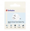 Verbatim, Adapter podróżny World-to-Europe WTEU-02 biały