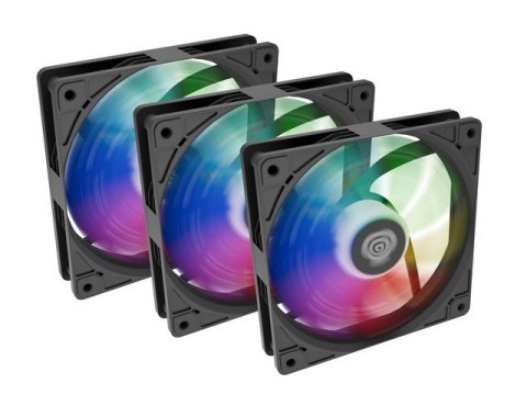 Zestaw 3 wentylatorów Genesis OXAL 120 ARGB czarny