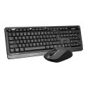 A4Tech FG1012 Zestaw klawiatur bezprzewodowa CZ, czarna z myszą optyczną bezprzewodową, AA, klasyczna, 2.4 [Ghz]