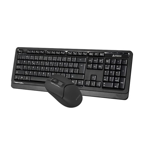 A4Tech FG1012 Zestaw klawiatur bezprzewodowa CZ, czarna z myszą optyczną bezprzewodową, AA, klasyczna, 2.4 [Ghz]