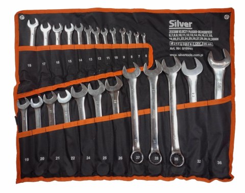 KLUCZ PŁASKO-OCZKOWY 25szt. /SILVER 6-36mm