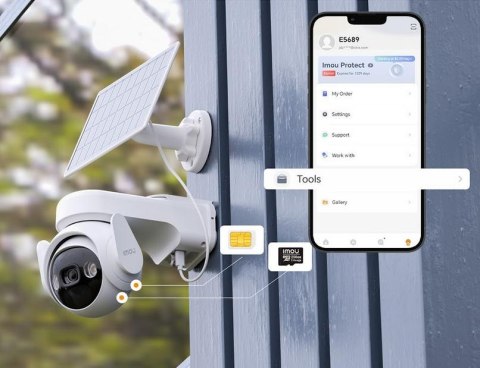 Kamera IP Imou Cell PT 4G kit 3MP bateryjna z panelem solarnym i kartą SIM