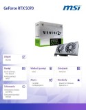 Karta graficzna GeForce RTX 5070 12G VENTUS 2X OC WHITE GDDR7 192bit