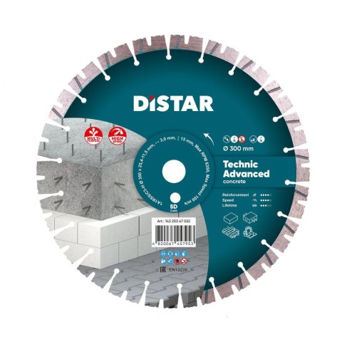 DISTAR TARCZA DIAMENTOWA TECHNIC ADVANCED 300 x 3,0/2,0 x 25,4mm