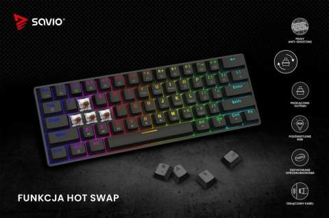 Klawiatura mechaniczna BLACKOUT X2 OUTEMU Brown, Hot Swap