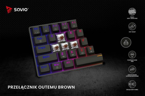Klawiatura mechaniczna BLACKOUT X2 OUTEMU Brown, Hot Swap