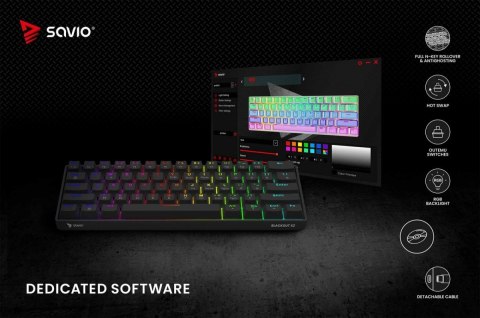 Klawiatura mechaniczna BLACKOUT X2 OUTEMU Brown, Hot Swap