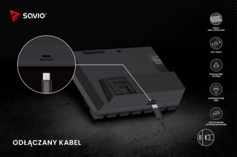 Klawiatura mechaniczna BLACKOUT X2 OUTEMU Peach Silent, Hot Swap