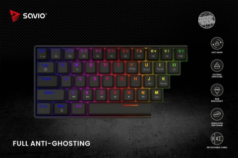 Klawiatura mechaniczna BLACKOUT X2 OUTEMU Red, Hot Swap