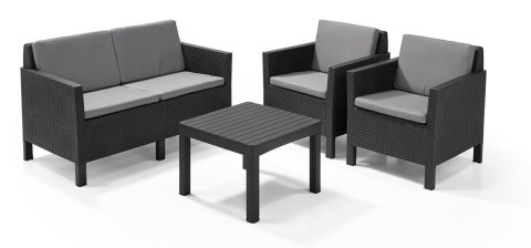 KETER ZESTAW MEBLI OGRODOWYCH CHICAGO 3+1 GRAFIT