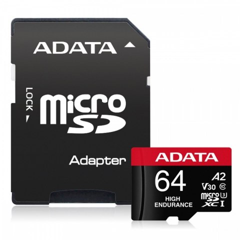 Karta microSD High Endurance 64GB UHS1 U3 V30 A2 100/80MB/s + Adapter