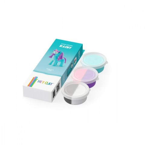 Masa plastyczna Hey Clay Jednorożce 3 pak, Rainy
