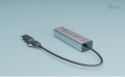 Uniwersalny metalowy ładujący HUB 2xUSB-C/2xUSB-A PD 85W