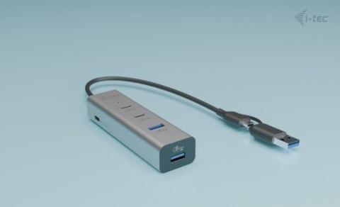 Uniwersalny metalowy ładujący HUB 2xUSB-C/2xUSB-A PD 85W