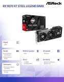 Karta graficzna Radeon RX 9070 XT STEEL LEGEND DARK 16GB GDDR6 256bit 3DP/HDMI