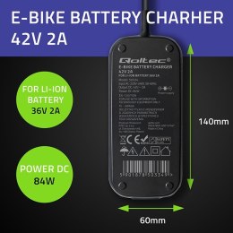 Ładowarka do roweru skutera elektrycznego XIAOMI 36V | 42V | 2A |8.0*.8.0mm+pin | wodoodporna + kabel zasilający