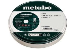 METABO TARCZA METAL 125 × 1,0 × 22mm INOX /10szt. PUSZKA