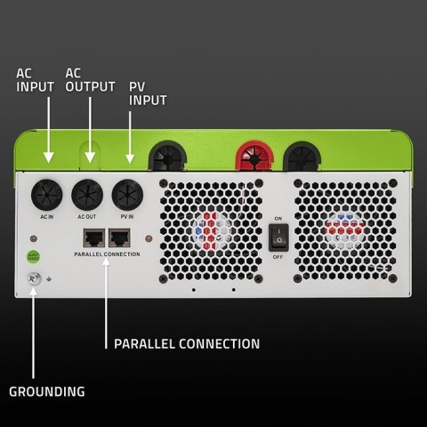 Modularny Hybrydowy Inwerter solarny Off-Grid 6.2kVA | 6.2kW | 120A | MPPT | 12 jednostek | BMS | Sinus | opcja Wi-Fi | Power 